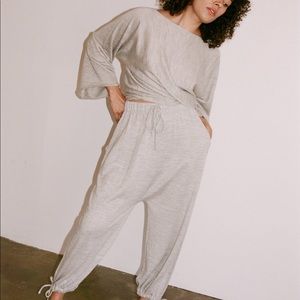 Lauren Manoogian Draw Pant  Grey Size 1 $420 NWT